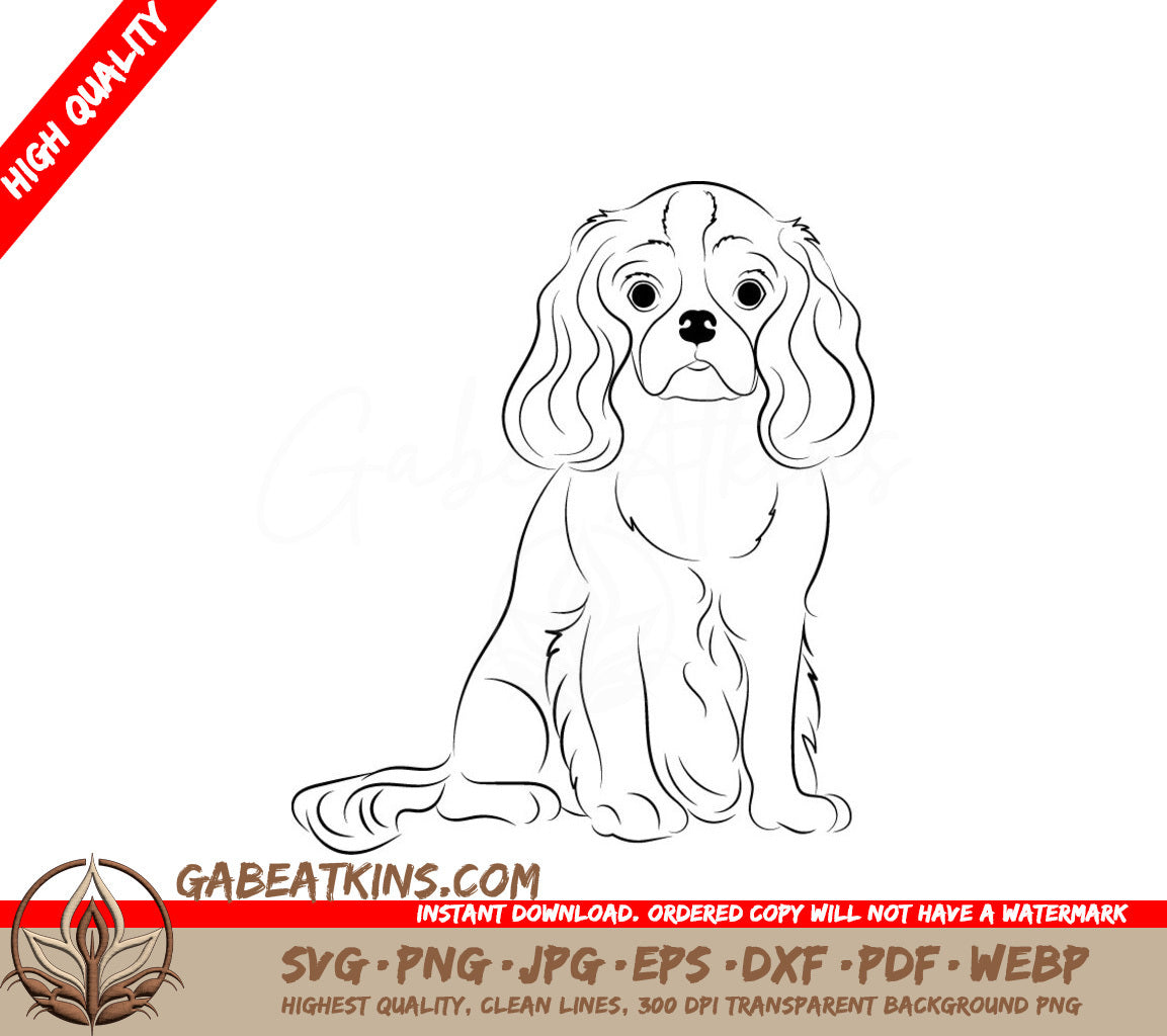  Cavalier King Charles Spaniel SVG Clipart SVG