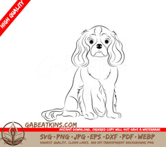  Cavalier King Charles Spaniel SVG Clipart SVG