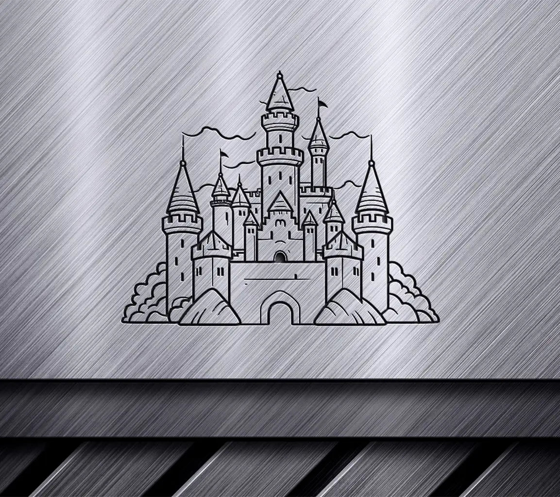  Castle SVG - Iconic Citadel Vector Illustration SVG