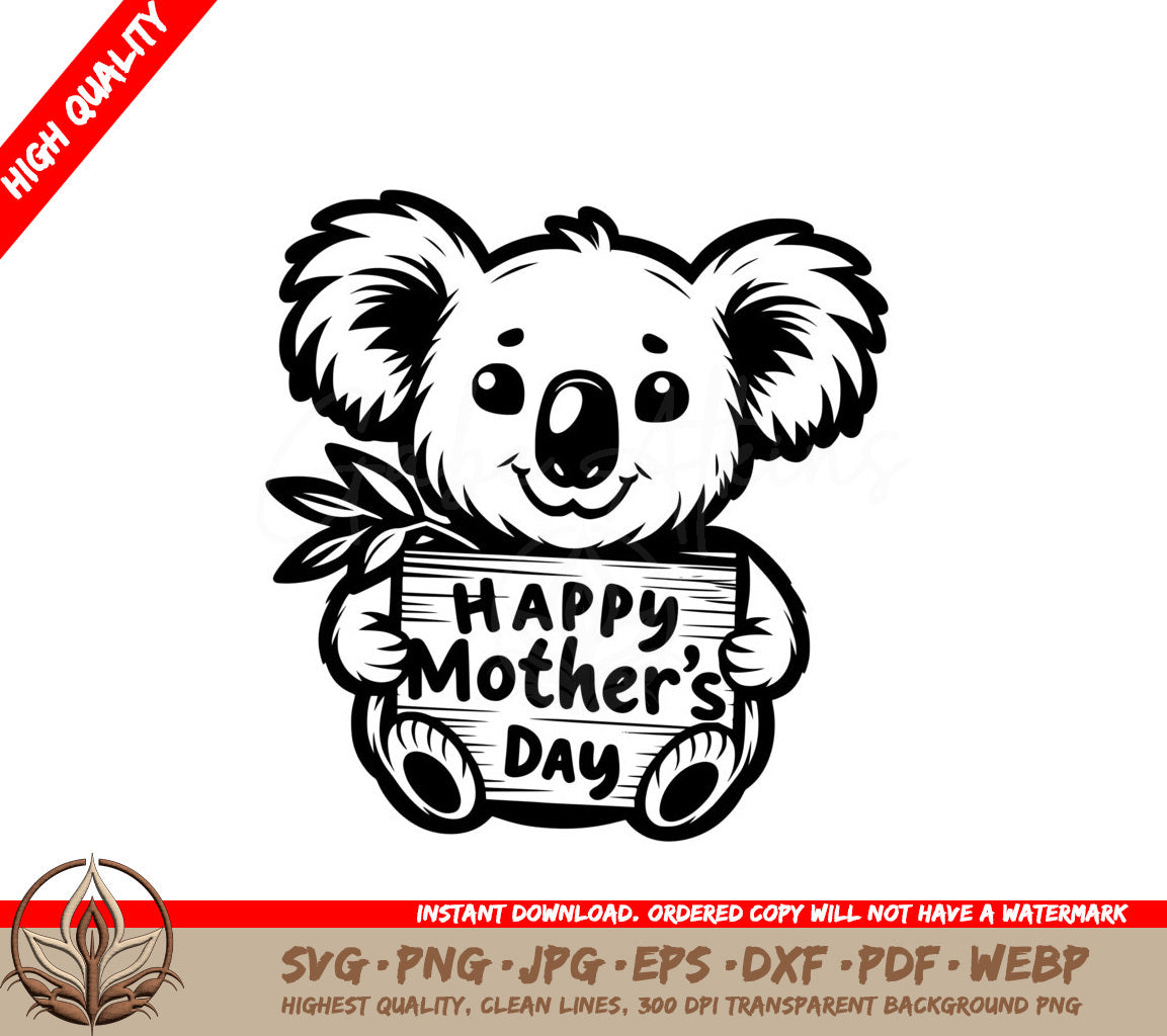 Koalas Mothers Day SVG - Digital Product with Multiple File Formats