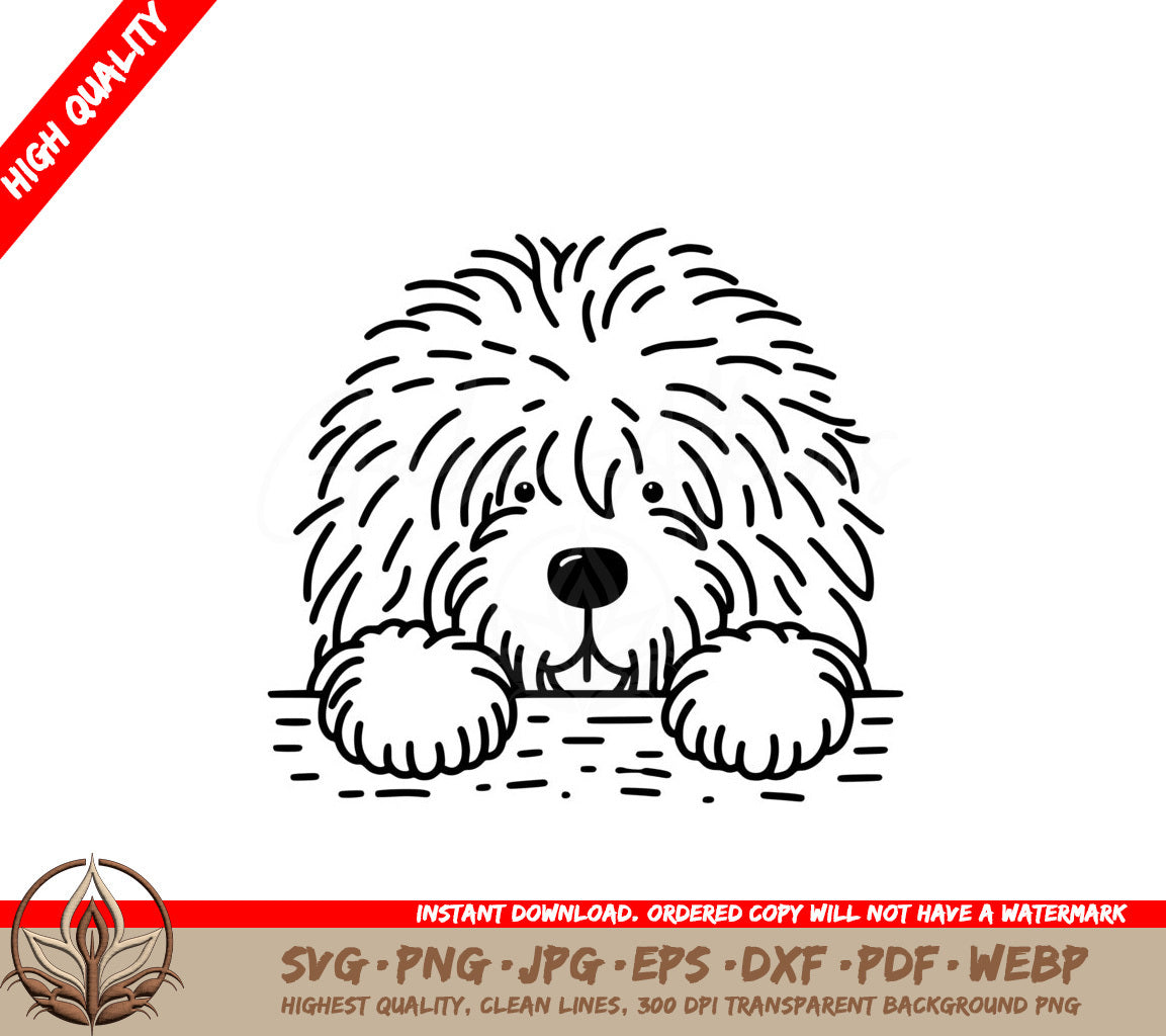 Komondor Paw Rest SVG - A Digital Product file offered in various formats for flexibility.