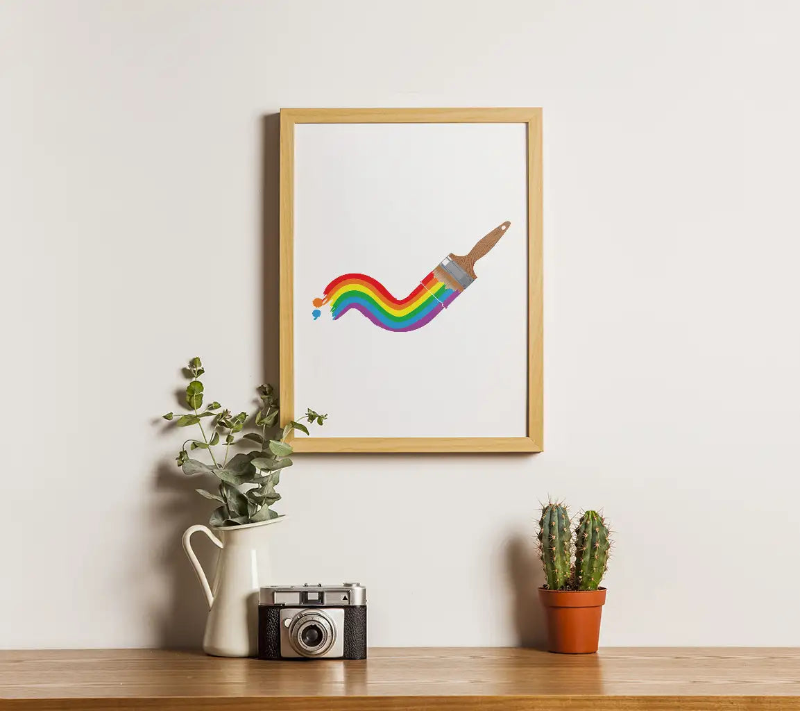 Rainbow Saber SVG LGBT Pride Brushstroke Design SVG