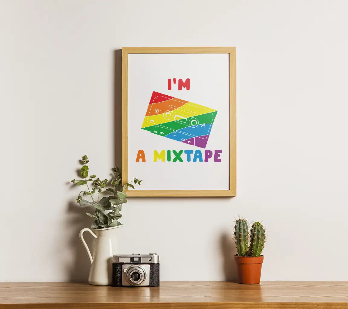 Rainbow Im a Mixtape Cassette Tape SVG - LGBT Pride SVG