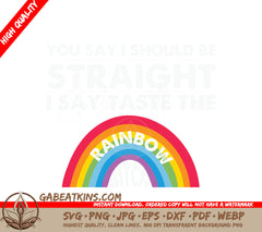 Rainbow with Text SVG - LGBT Pride SVG