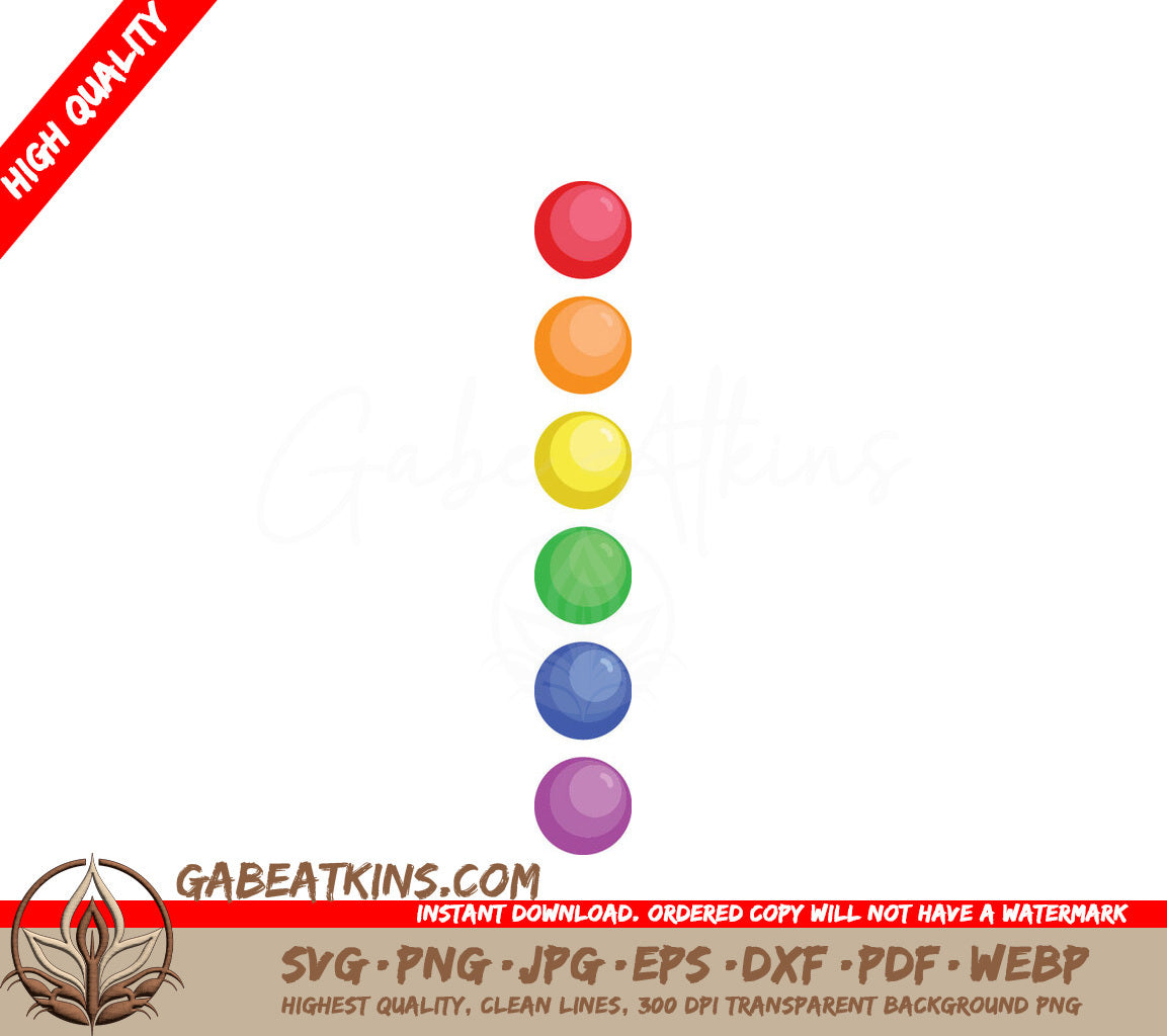 Rainbow Circle SVG - Subtle Pride Month Design SVG