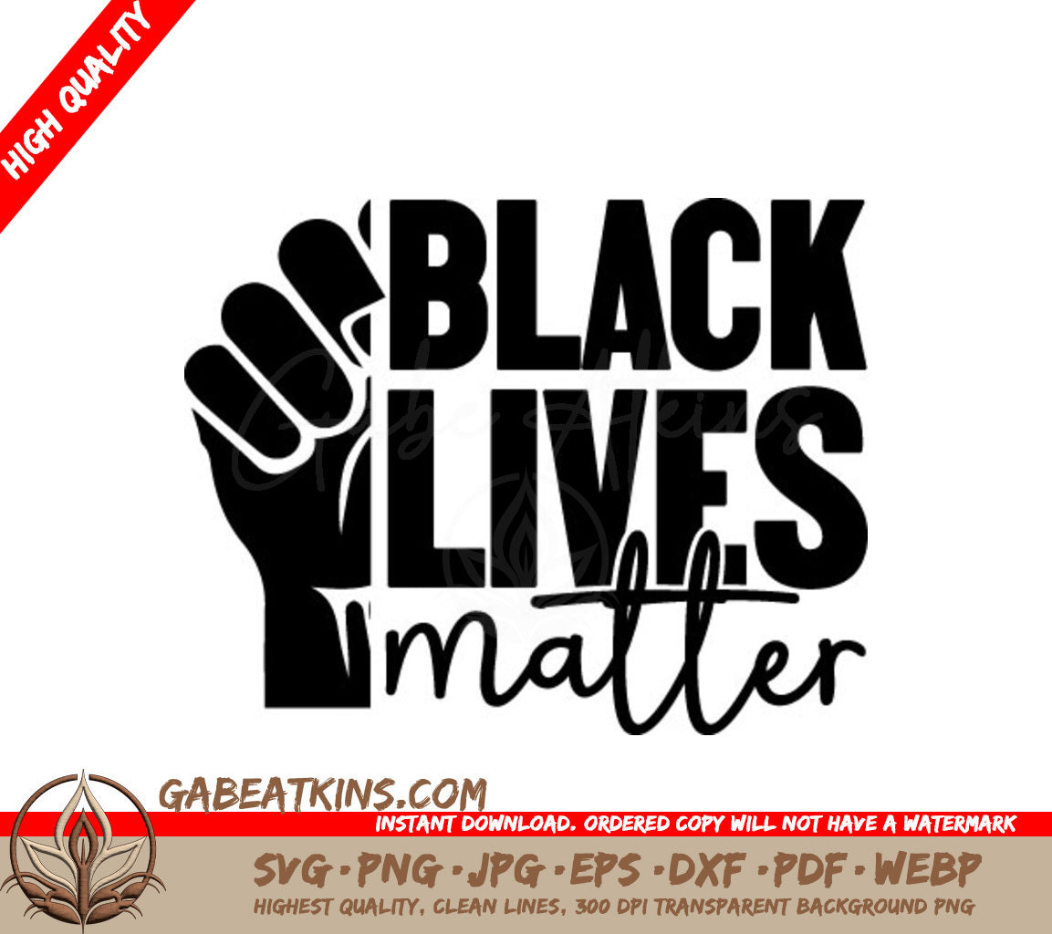 Black Lives Matter Fist SVG Design - Labor Day Design SVG