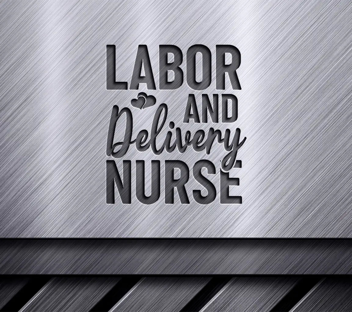 Labor & Delivery Nurse SVG - Blue & Red Sign SVG