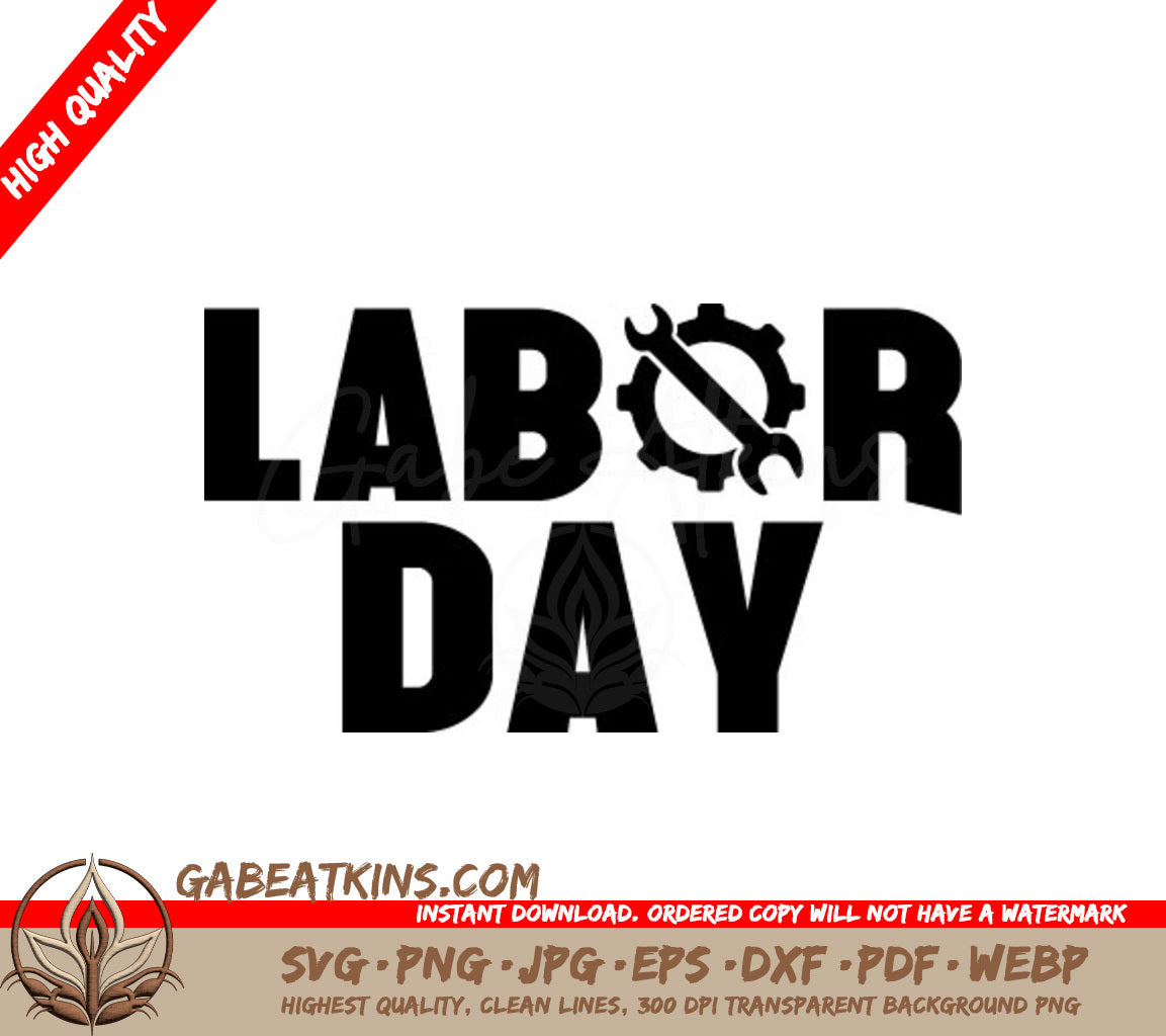 Labor Day Wrench Design SVG -  Design SVG