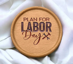 Labor Day Plan SVG - Blue & Red Sign SVG