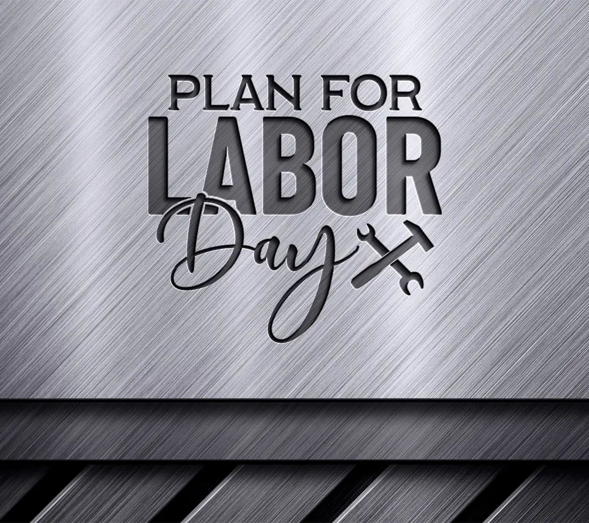 Labor Day Plan SVG - Blue & Red Sign SVG