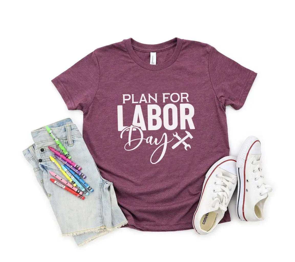 Labor Day Plan SVG - Blue & Red Sign SVG