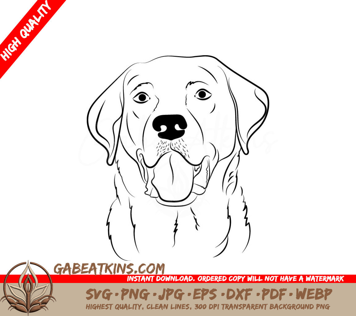  Labrador Dog Face SVG Clipart SVG