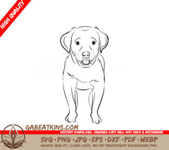  Labrador Puppy Sitting SVG Clipart SVG