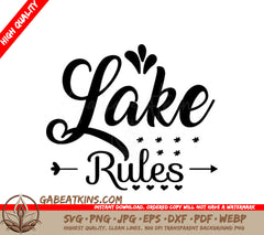 Lake Rules Arrow SVG -  Design SVG