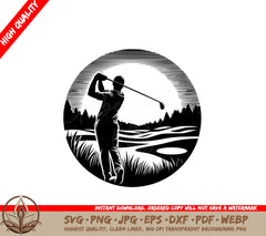 Lakeside Golf Swing SVG File