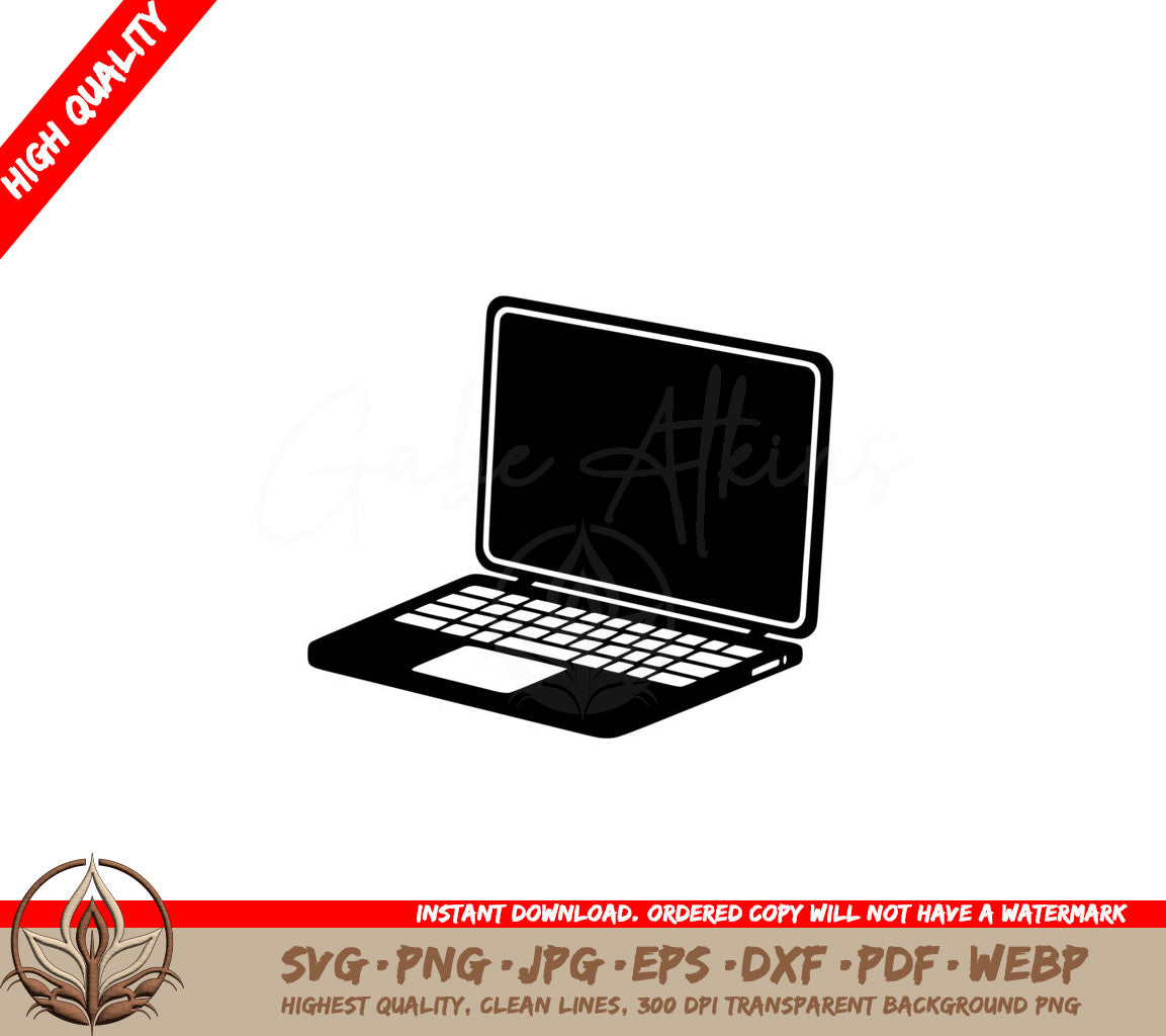 Laptop Ready to Work Digital Product in SVG