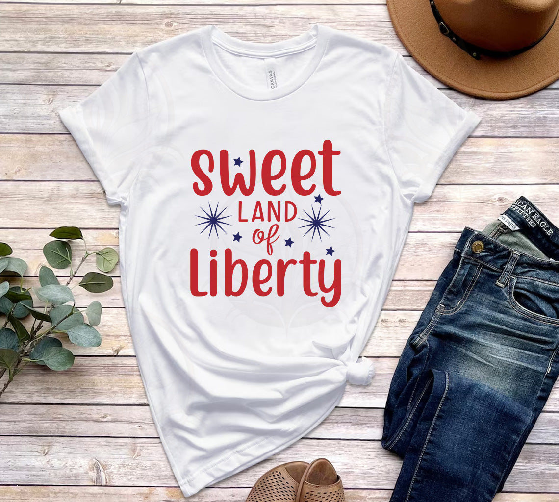 Patriotic Sweet Land of Liberty Freedom 4th July SVG For Cricut &  Silhouette Cutting Machine