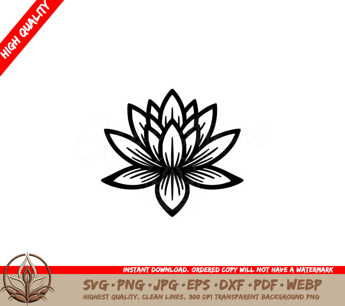 Layered Lily SVG - Digital File (SVG, PNG, JPG, AI, PDF, DXF, EPS, WebP)