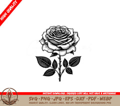 Layered Rose Bloom SVG Design File