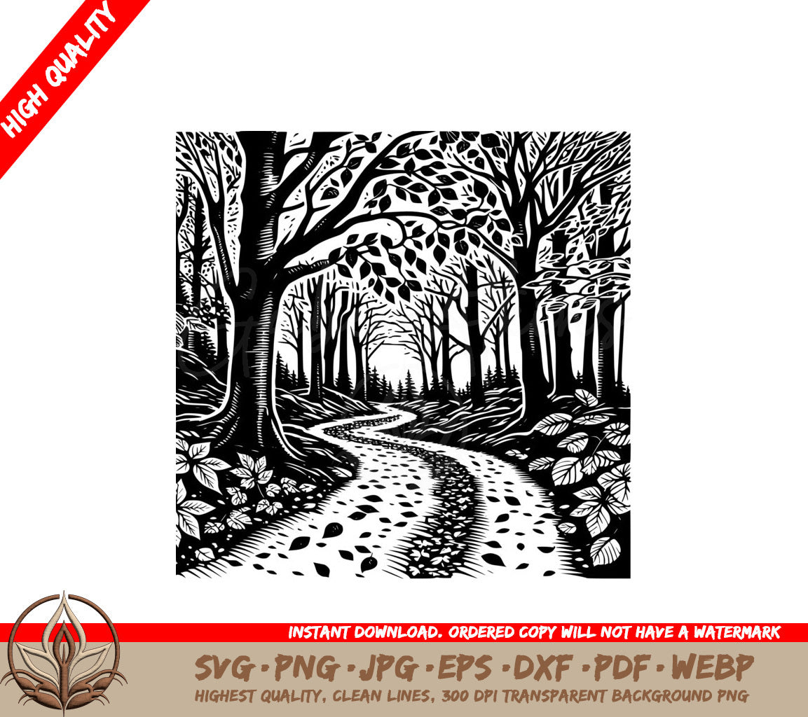 Leafy Woodland Trail SVG Digital Product - 68 characters