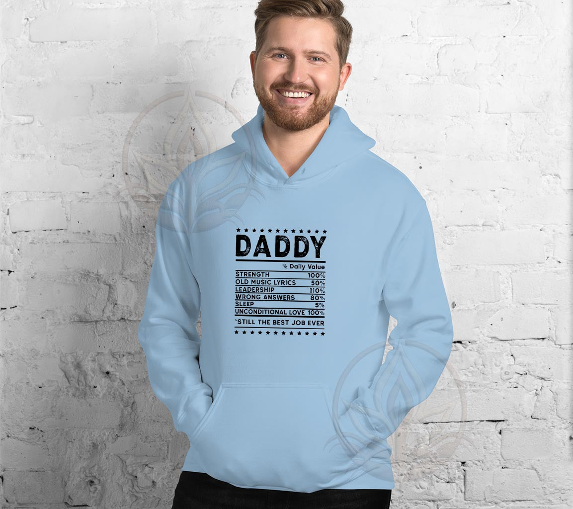 Dad Nutrition Facts Hoodie, Perfect Hoodie For Dads On Fathers Day | F | Dad Nutrition Facts Hoodie, Perfect Hoodie