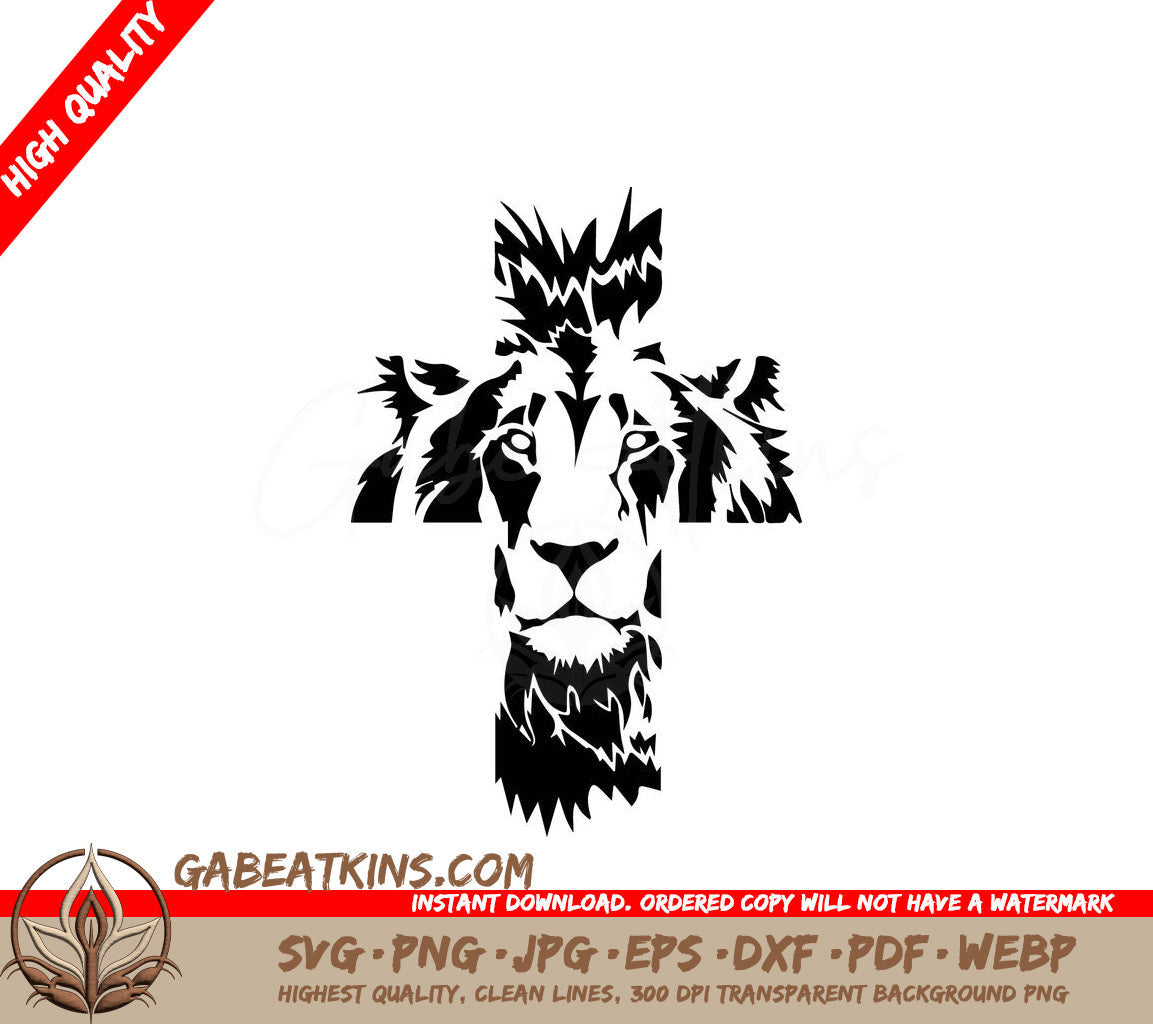  A Lion And A Cross SVG - Lion Cross SVG SVG