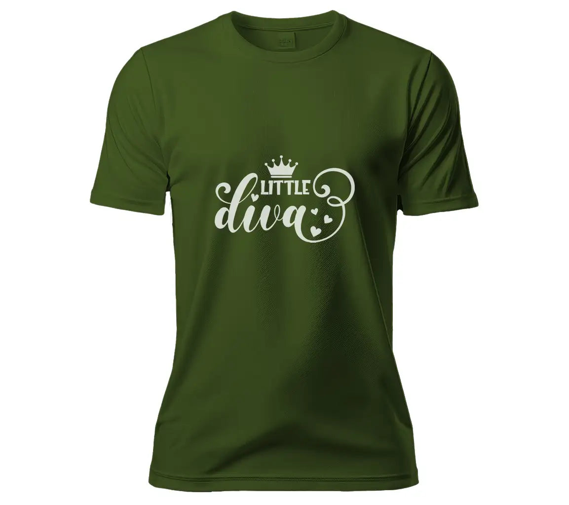 Little Diva Crown & Hearts SVG  Design for T-Shirt Prints SVG