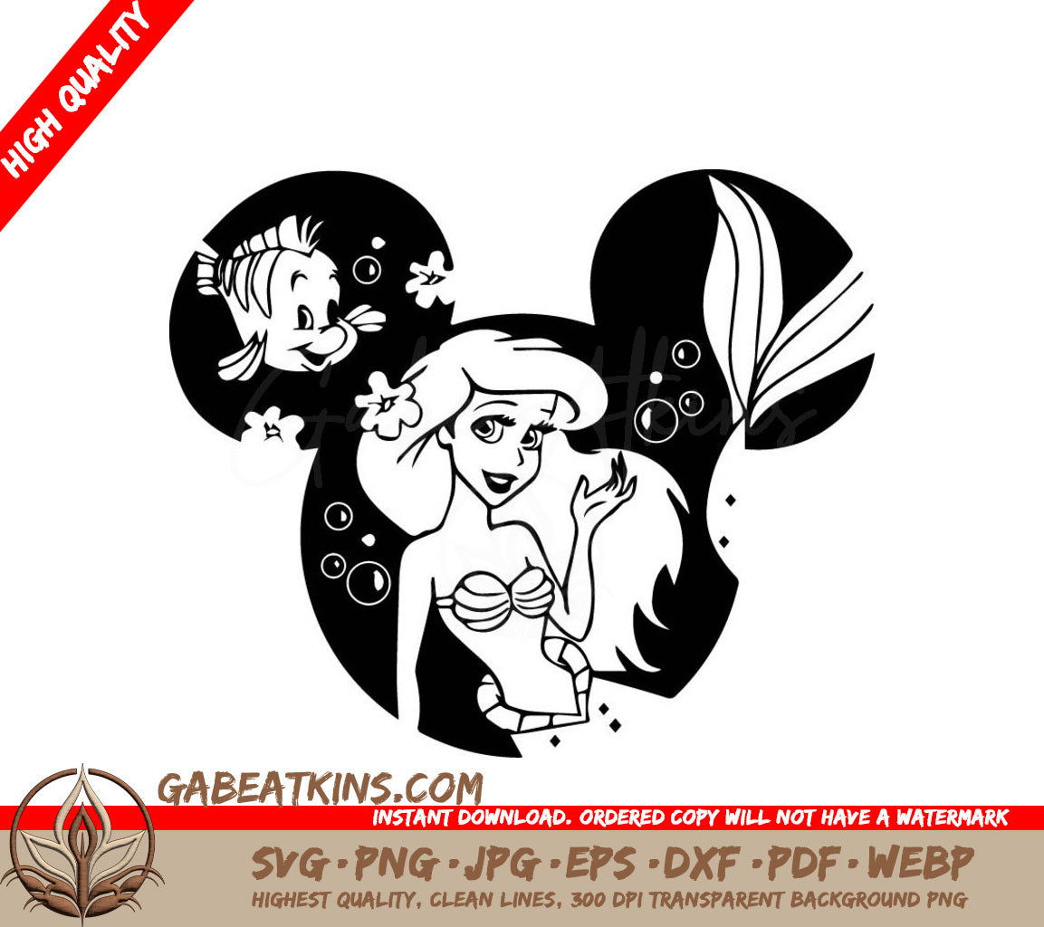  Ariel From The Little Mermaid SVG - Little Mermaid SVG SVG