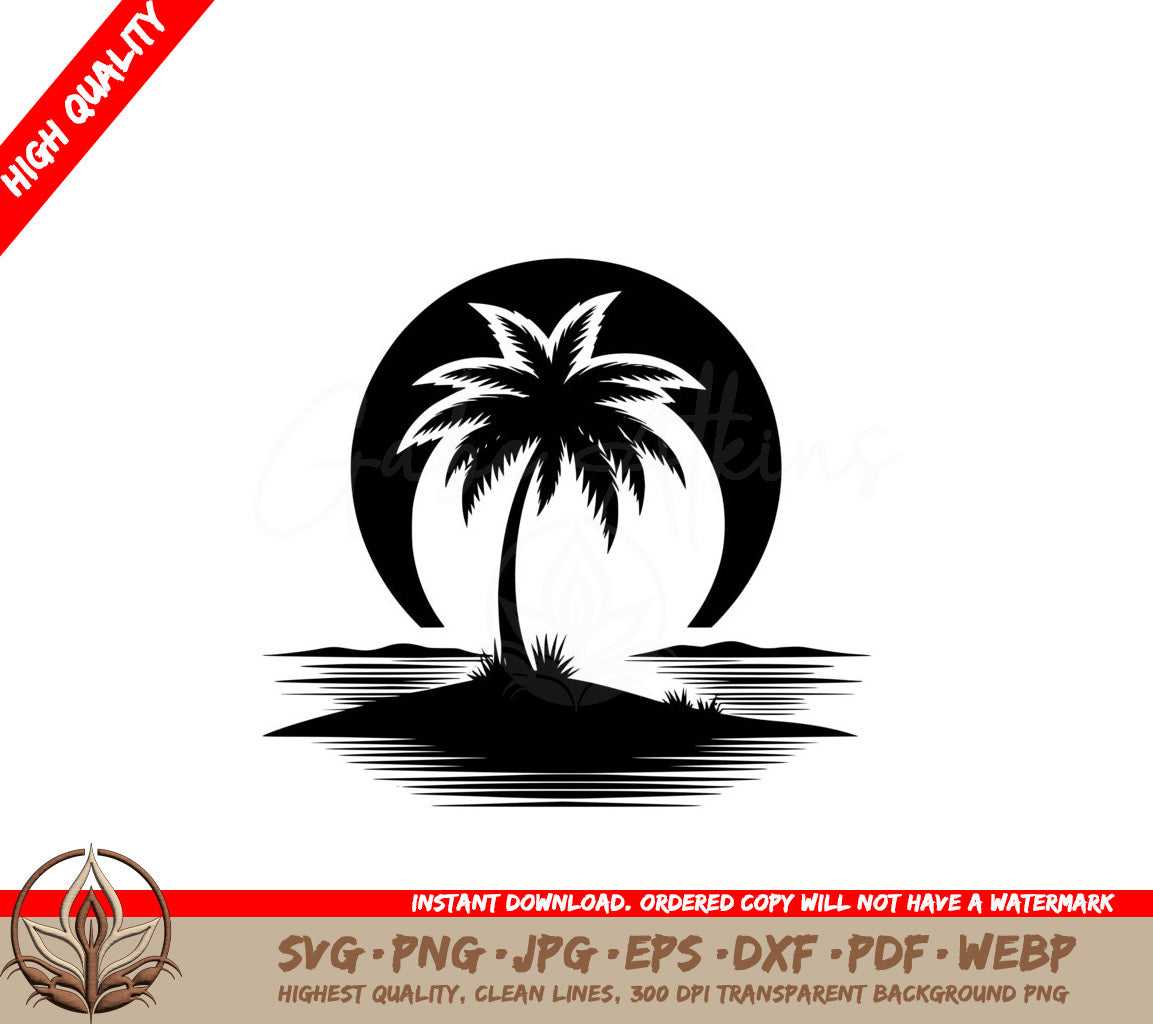 Lone Palm Retreat SVG Digital Product