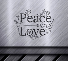 Pink Peace & Love Sign SVG with Hearts & Arrow - Free Download SVG