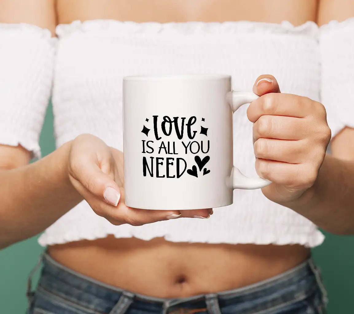 Love Is All You Need SVG Design - Valentines Day Cut File SVG