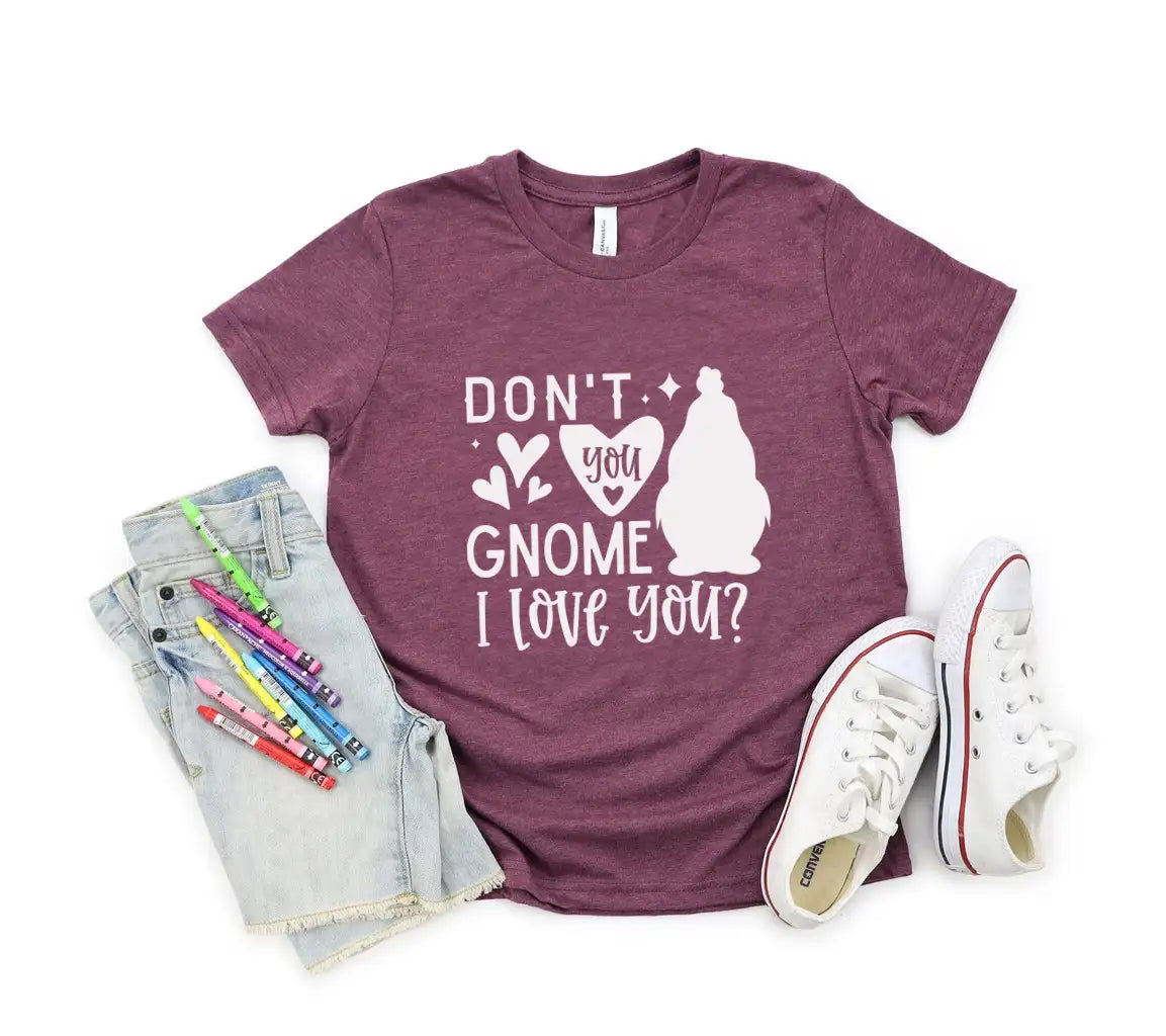 Dont Gnome I Love You Gnome Holding Heart SVG for Valentines Day SVG