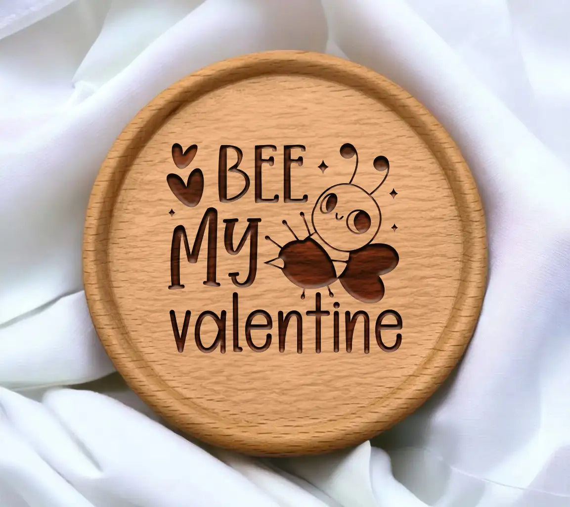 Bee My Valentine SVG - Cute Bee Design for Valentines Day SVG