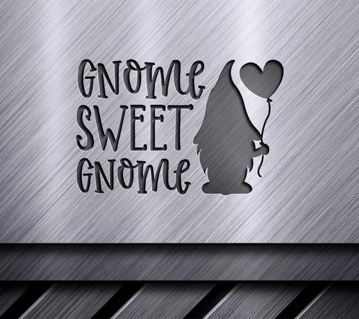 Gnome Sweet Gnome Valentines Day SVG with Heart Balloon SVG