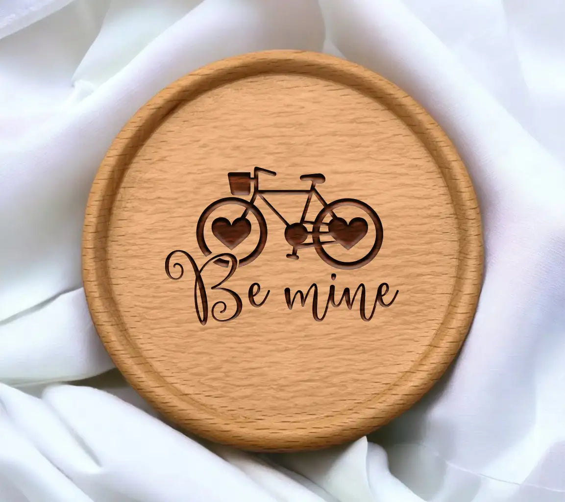 Valentines Day Be Mine Bicycle SVG Cut File SVG