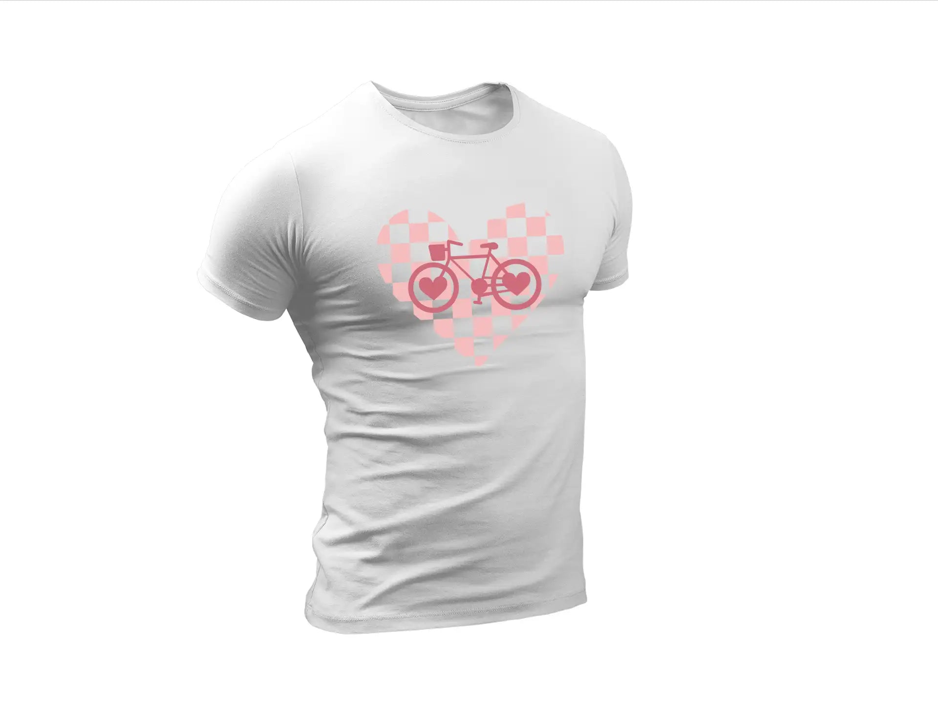 Pink Heart Bicycle SVG - Valentines Day Love Design SVG