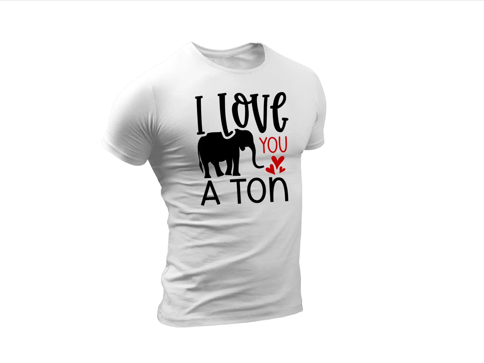 I Love You A Ton SVG - Valentines Day Design SVG