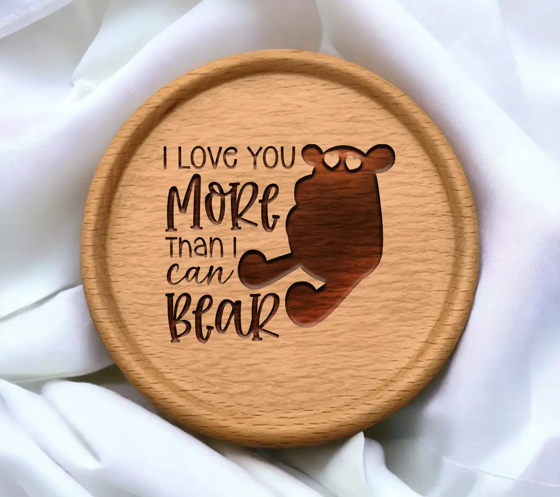 I Love You More Than I Can Bear - Teddy Bear Holding Heart SVG SVG