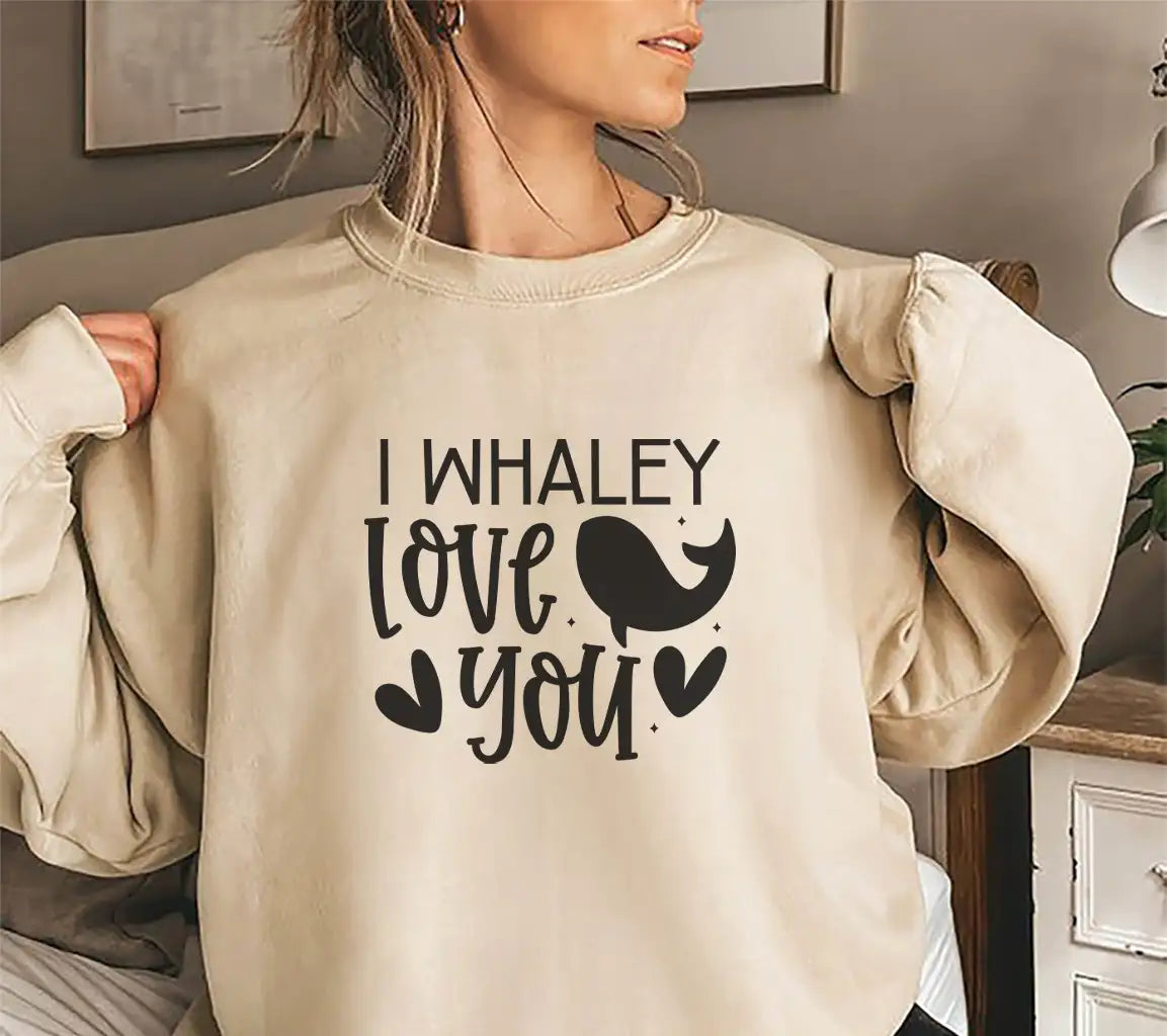 I Whaley Love You SVG - Valentines Day Whale Design SVG