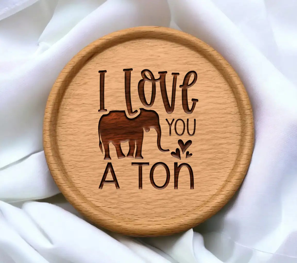 I Love You A Ton SVG - Valentines Day Love Quote Design SVG