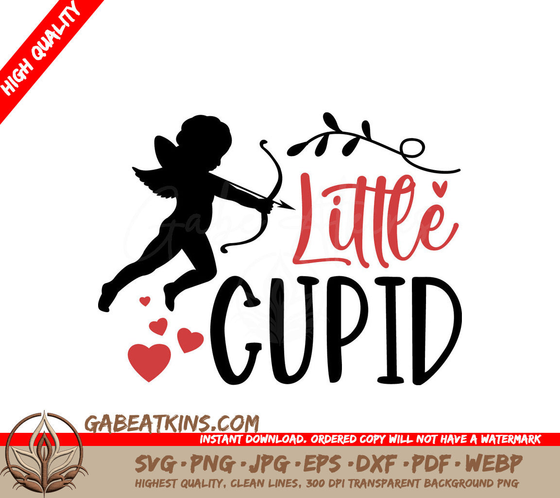 Cute Cupid Holding Arrow SVG for Valentines Day Designs SVG