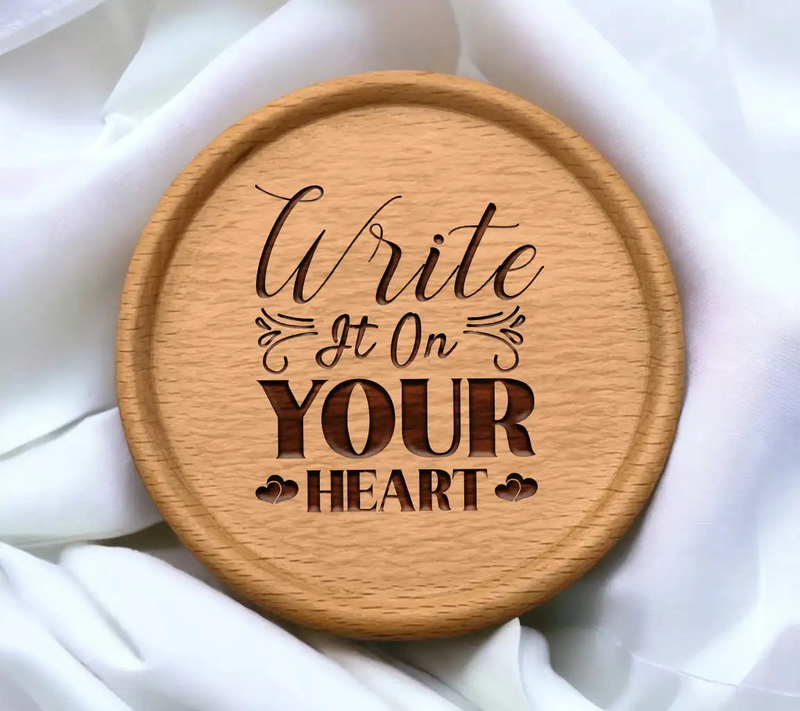 Write It On Your Heart  SVG Design SVG