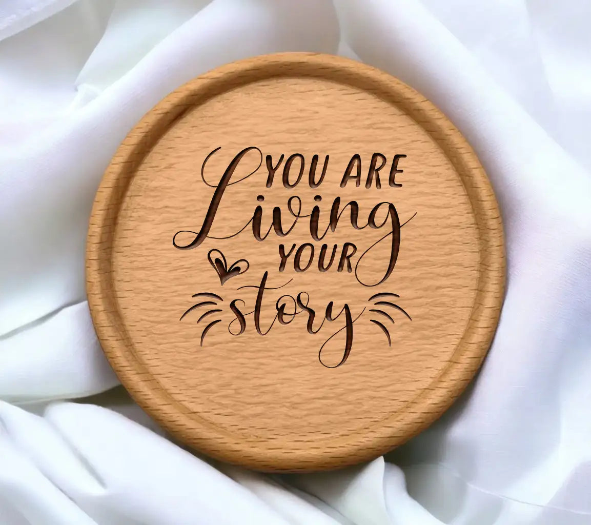 You Are Living Your Story SVG with Heart - Inspirational Quote Design SVG