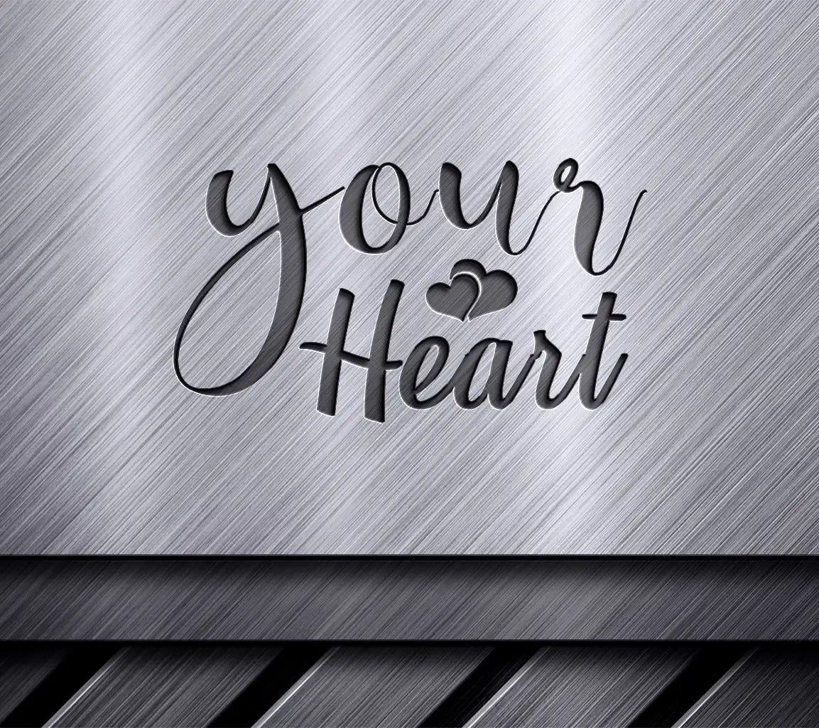 Your Heart SVG with Two Hearts - Love Heart Design SVG