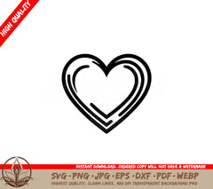 Lovely Heart Digital Product (SVG)