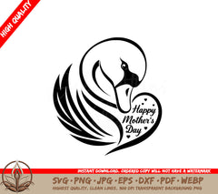 Loving Swan Mothers Day SVG