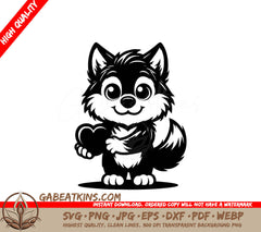  A Wolf Holding A Heart SVG - Loving Wolf SVG