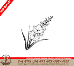 Lush Gladiolus Digital Product - SVG