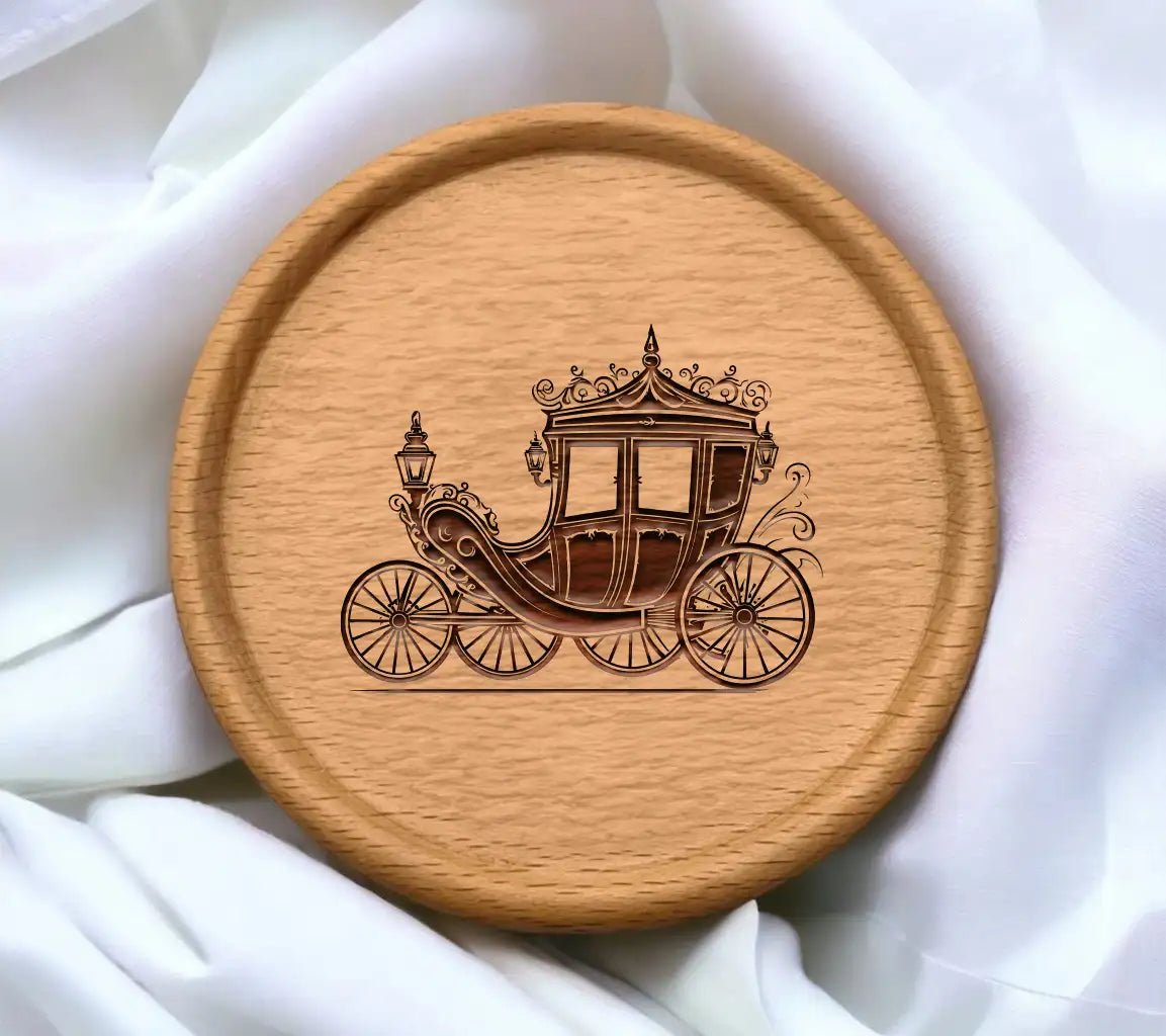  Horse Drawn Carriage SVG - Regal Wedding Carriage Design SVG