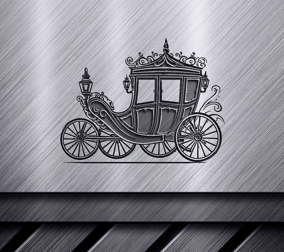  Horse Drawn Carriage SVG - Regal Wedding Carriage Design SVG